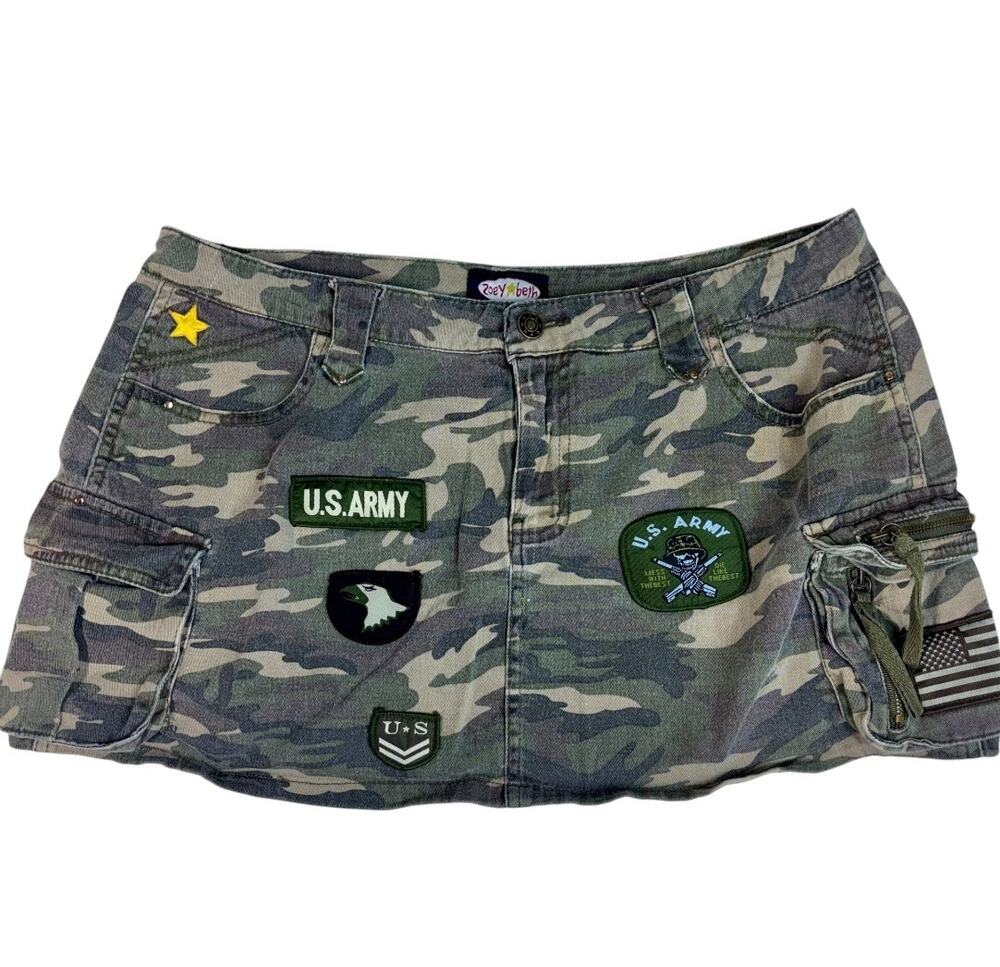 ZOEY BETH STREETWEAR ARMY CARGO SKIRT XL